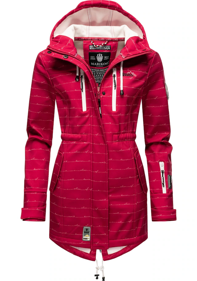 Marikoo Funktionsmantel »Zimtzicke« Softshell Parka mit Kapuze