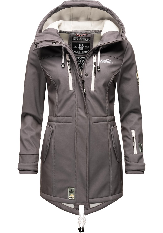 Marikoo Funktionsmantel »Zimtzicke« Softshell Parka mit Kapuze
