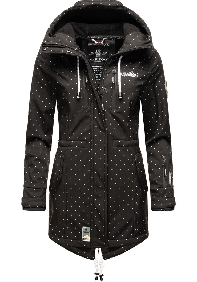Marikoo Funktionsmantel »Zimtzicke« Softshell Parka mit Kapuze