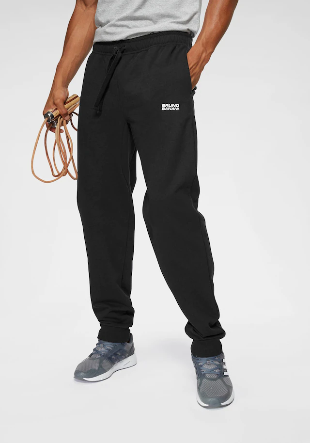 Bruno Banani Jogginghose »Loose Fit« lockerer Fit, mit elastischem Rippbündchen am Beinabschluss