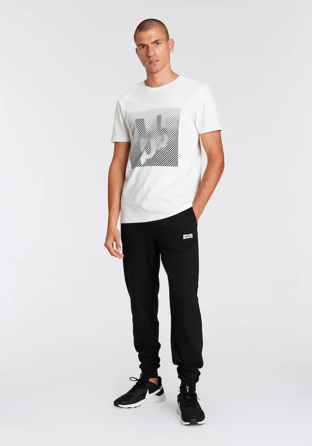Bruno Banani Jogginghose »Loose Fit« lockerer Fit, mit elastischem Rippbündchen am Beinabschluss