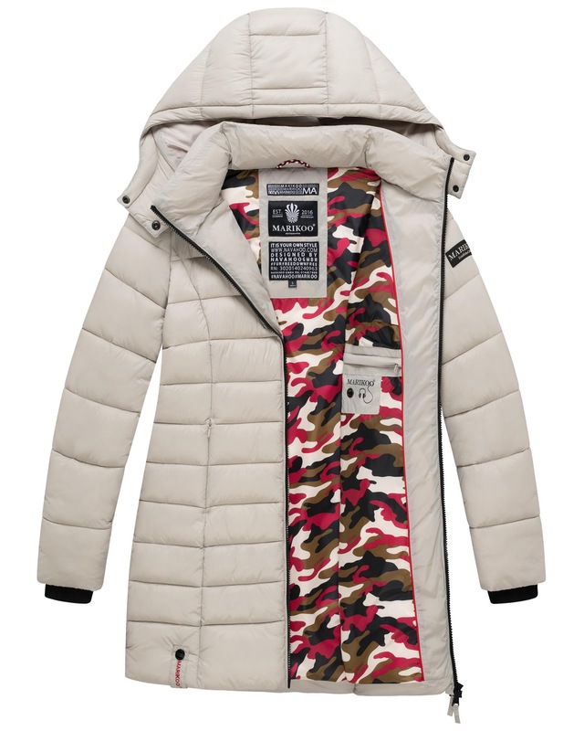 Marikoo Steppmantel »Abendsternchen« zeitloser Wintermantel mit schmaler Steppung