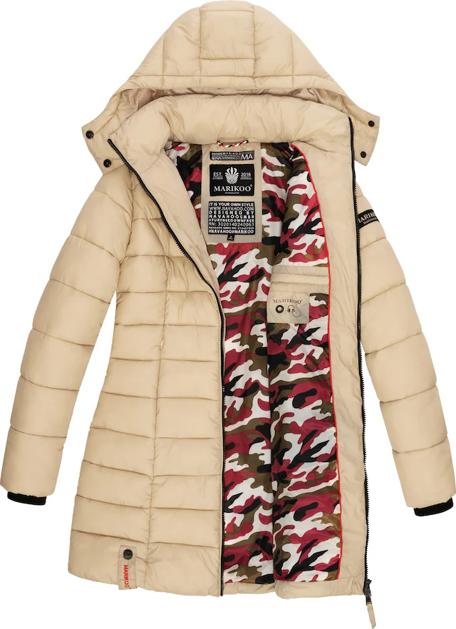 Marikoo Steppmantel »Abendsternchen« zeitloser Wintermantel mit schmaler Steppung