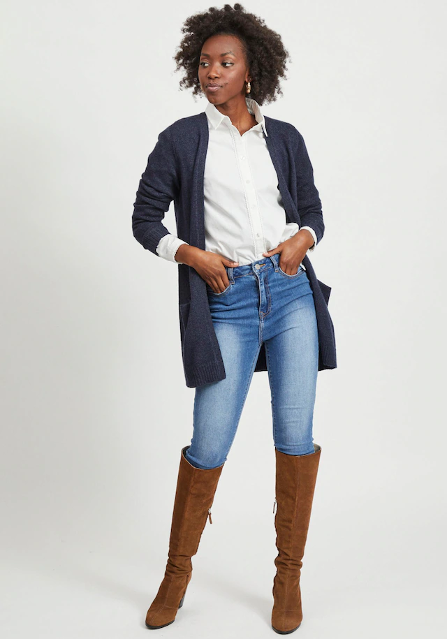 Vila Cardigan »VIRIL OPEN L/S KNIT CARDIGAN - NOOS« in offener Form