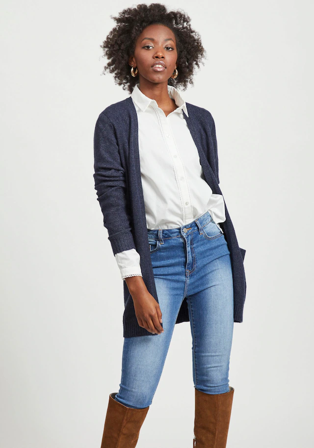 Vila Cardigan »VIRIL OPEN L/S KNIT CARDIGAN - NOOS« in offener Form