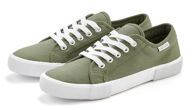 LASCANA Sneaker aus Textil, Schnürhalbschuh, Freizeitschuh, Turnschuh
