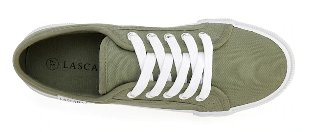 LASCANA Sneaker aus Textil, Schnürhalbschuh, Freizeitschuh, Turnschuh