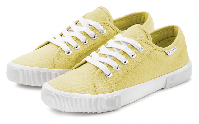 LASCANA Sneaker aus Textil, Schnürhalbschuh, Freizeitschuh, Turnschuh