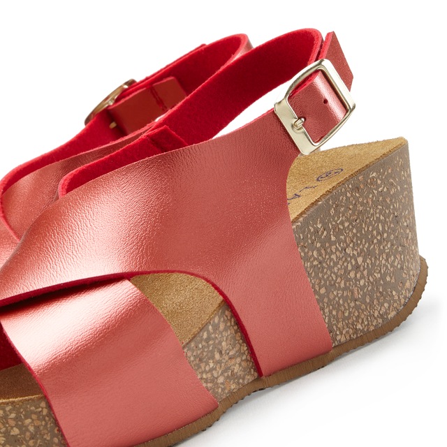 LASCANA Sandalette »Sommerschuh« Sommerschuh mit Keilabsatz und Korkfußbett