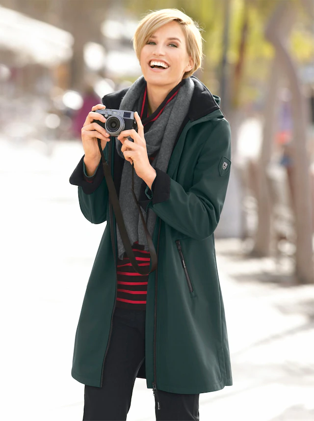 Casual Looks Softshelljacke mit Kapuze