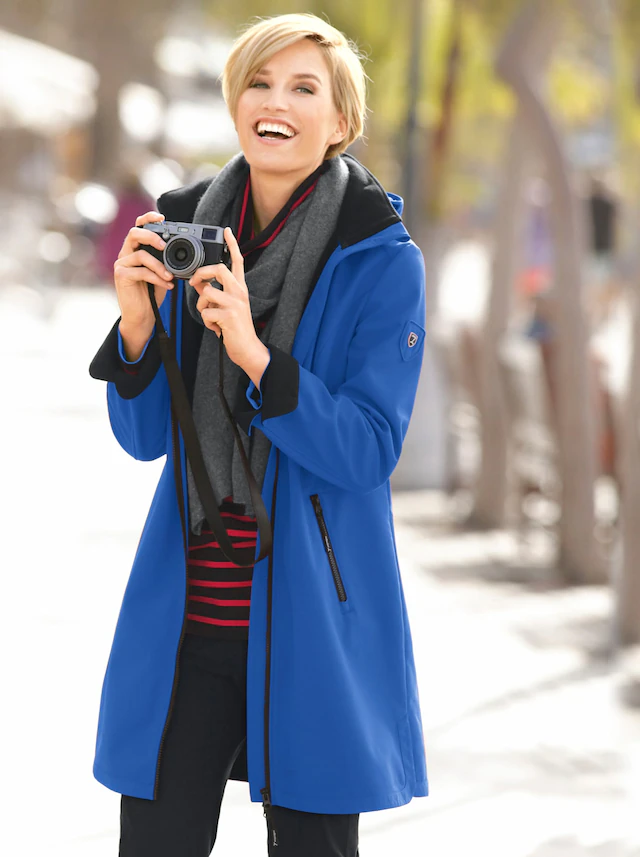 Casual Looks Softshelljacke mit Kapuze