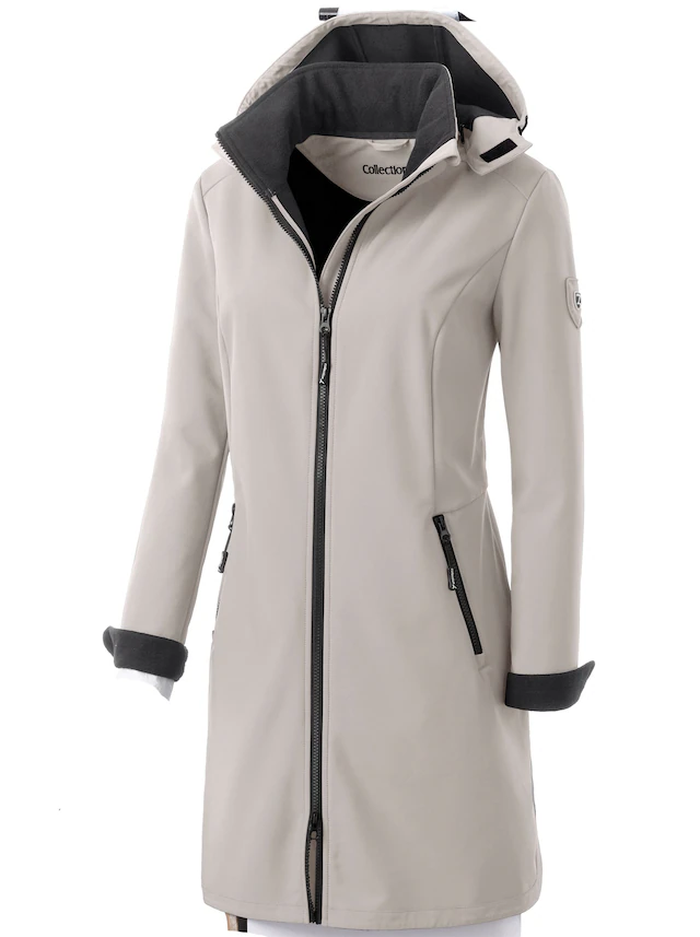 Casual Looks Softshelljacke mit Kapuze