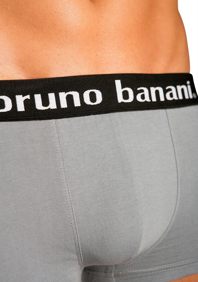 Bruno Banani Hipster Packung, 4 Stk. knapp sitzende Boxershorts in uni oder gemustert aus Baumwollmischung