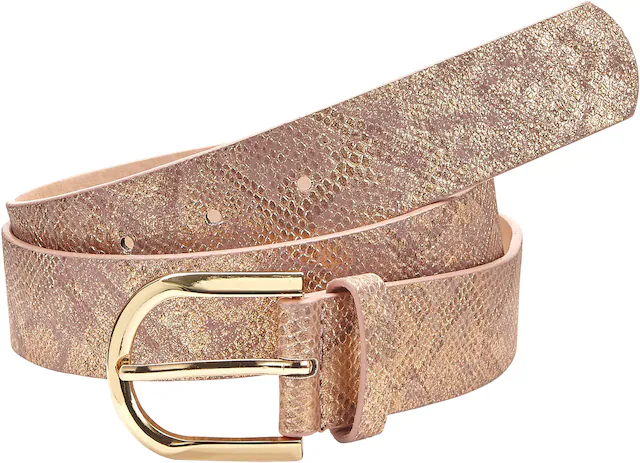 LASCANA Hüftgürtel »Hosengürtel, Gürtel, Jeansgürtel, Anzuggürtel« im modernen Metallic Animal-Look