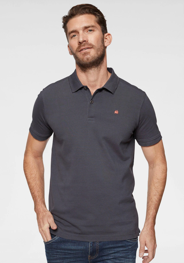 LERROS Poloshirt Sommershirt mit dezenter Stickerei auf der Brust