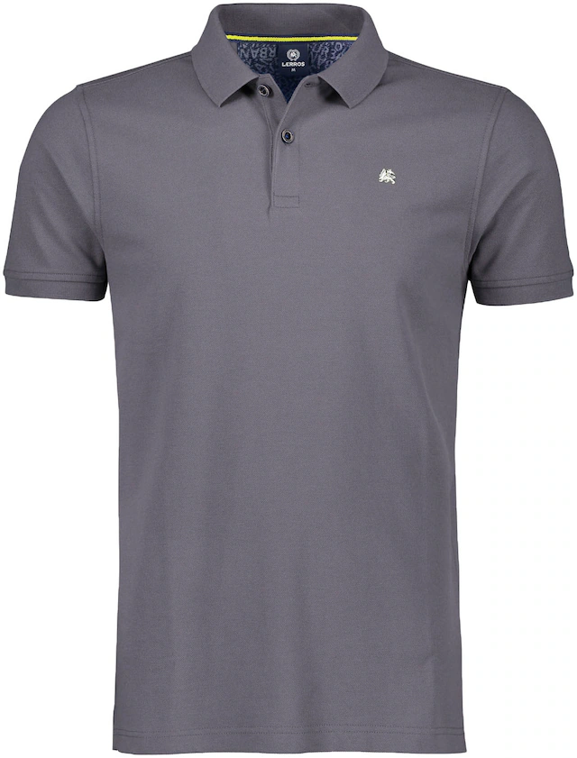 LERROS Poloshirt Sommershirt mit dezenter Stickerei auf der Brust