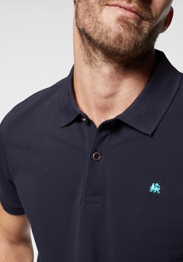 LERROS Poloshirt Sommershirt mit dezenter Stickerei auf der Brust