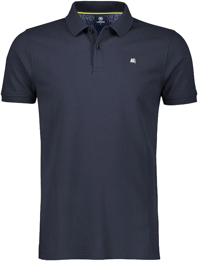 LERROS Poloshirt Sommershirt mit dezenter Stickerei auf der Brust