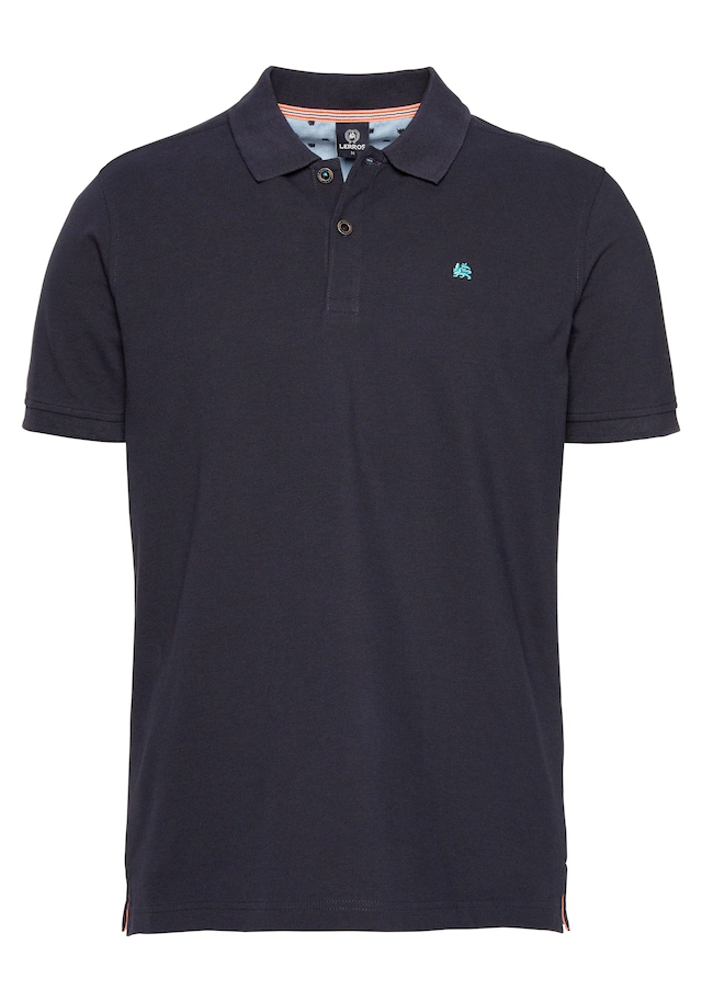 LERROS Poloshirt Sommershirt mit dezenter Stickerei auf der Brust