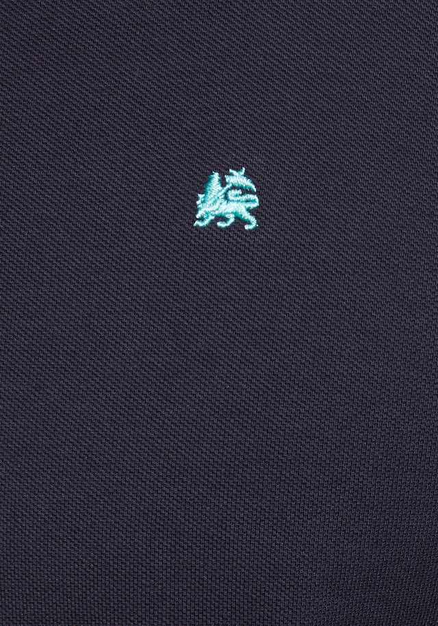 LERROS Poloshirt Sommershirt mit dezenter Stickerei auf der Brust