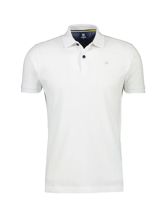 LERROS Poloshirt Sommershirt mit dezenter Stickerei auf der Brust