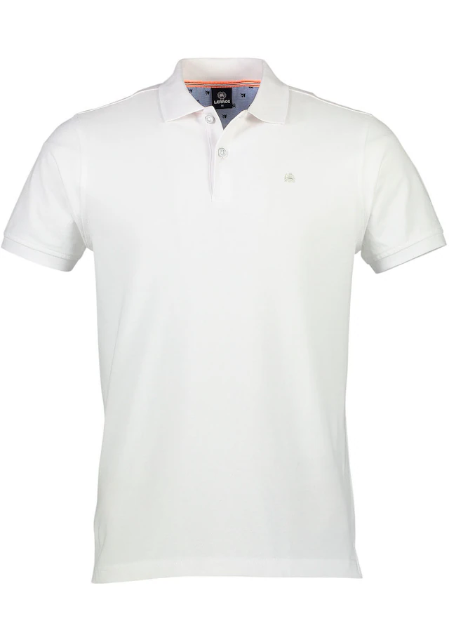 LERROS Poloshirt Sommershirt mit dezenter Stickerei auf der Brust