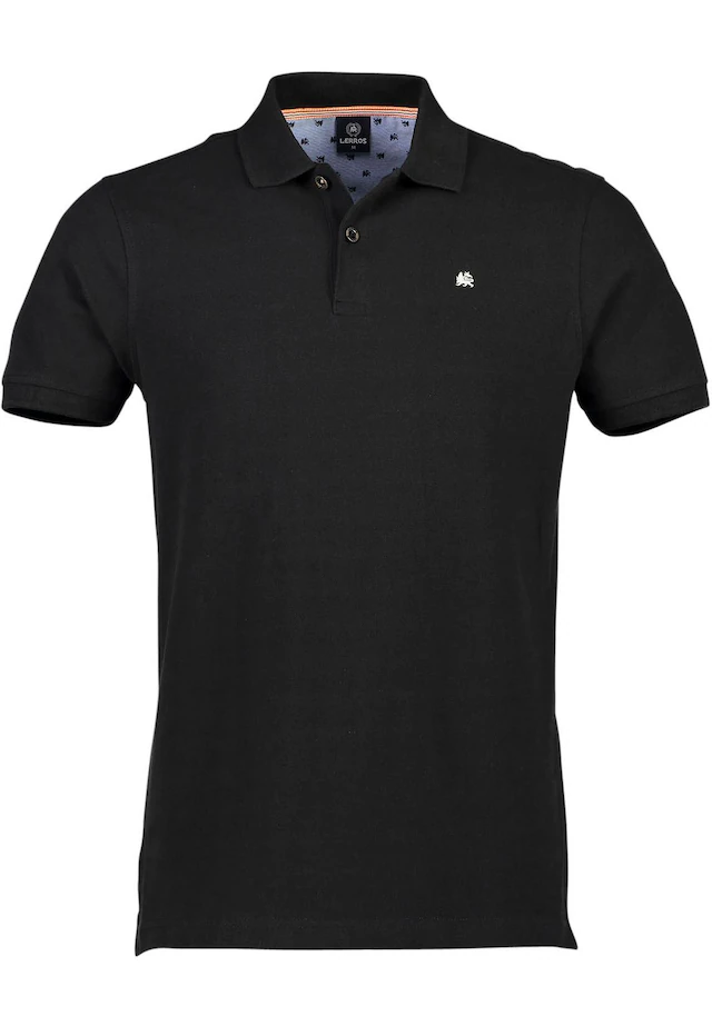 LERROS Poloshirt Sommershirt mit dezenter Stickerei auf der Brust
