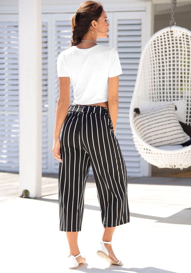 LASCANA Culotte »mit luftig-weitem Bein« in 7/8-Länge, leichte Jerseyhose, casual, Sommerhose, Schlupfhose