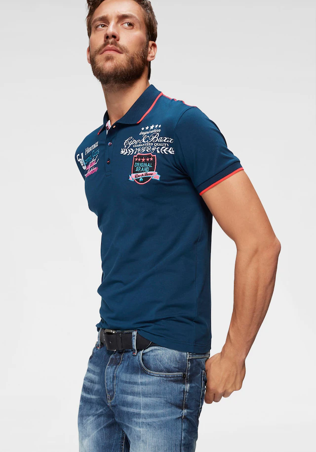 Cipo & Baxx Poloshirt »Rowing Club« bis Gr. 5XL