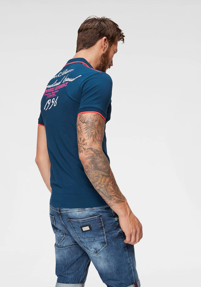 Cipo & Baxx Poloshirt »Rowing Club« bis Gr. 5XL
