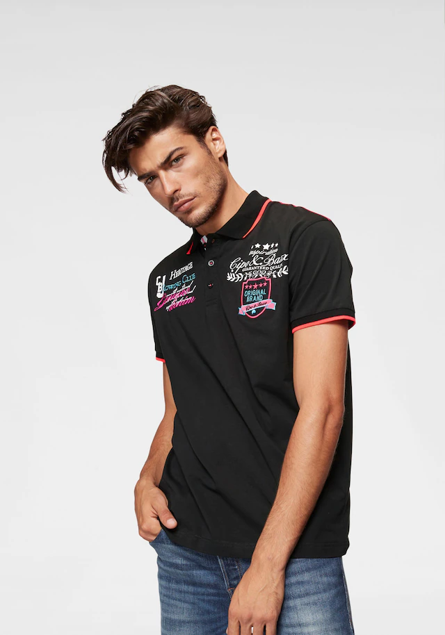 Cipo & Baxx Poloshirt »Rowing Club« bis Gr. 5XL