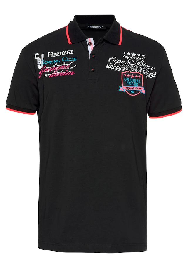 Cipo & Baxx Poloshirt »Rowing Club« bis Gr. 5XL