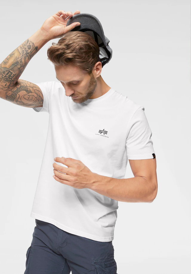 Alpha Industries Rundhalsshirt »BASIC T SMALL LOGO« Baumwolle, regular fit