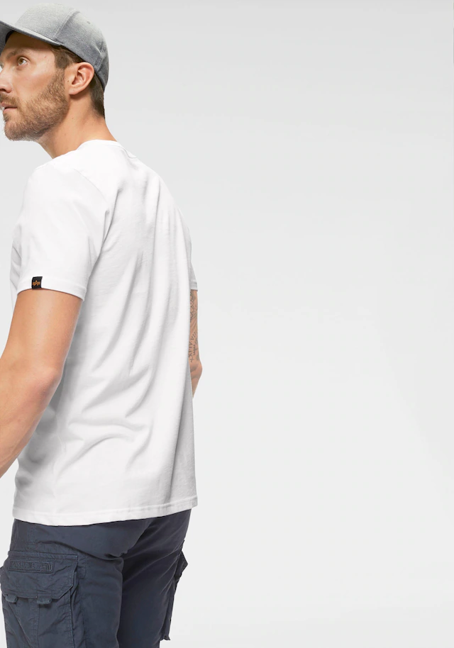 Alpha Industries Rundhalsshirt »BASIC T SMALL LOGO« Baumwolle, regular fit