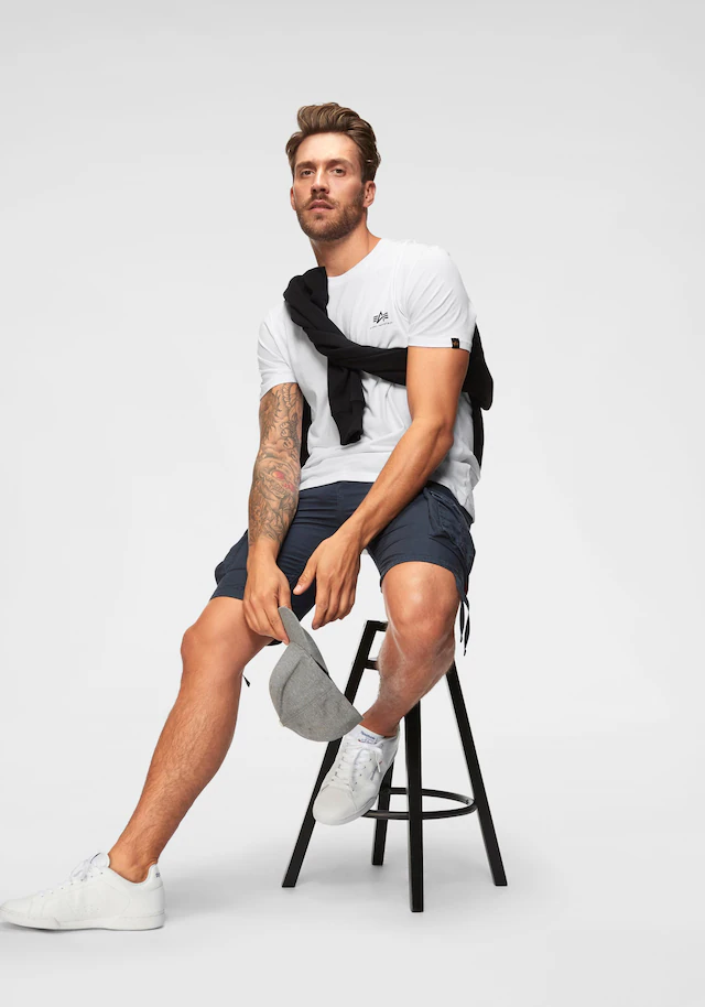 Alpha Industries Rundhalsshirt »BASIC T SMALL LOGO« Baumwolle, regular fit