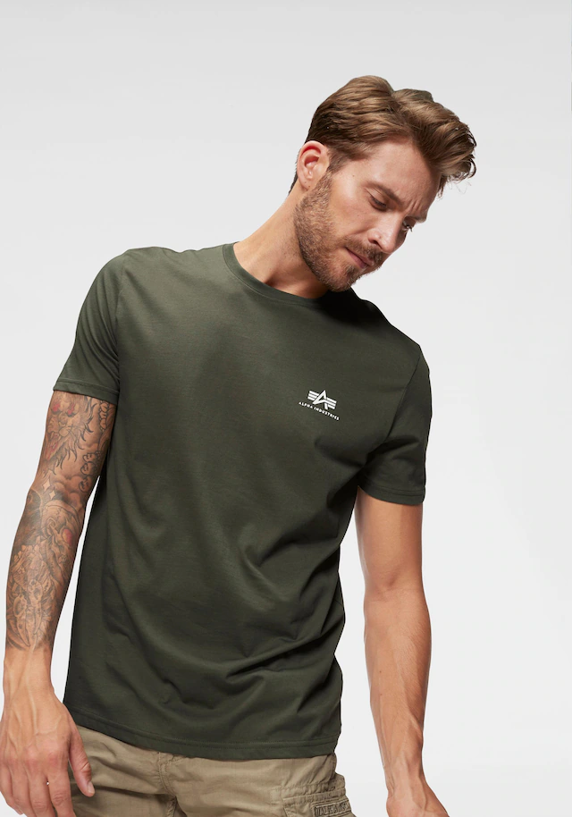 Alpha Industries Rundhalsshirt »BASIC T SMALL LOGO« Baumwolle, regular fit