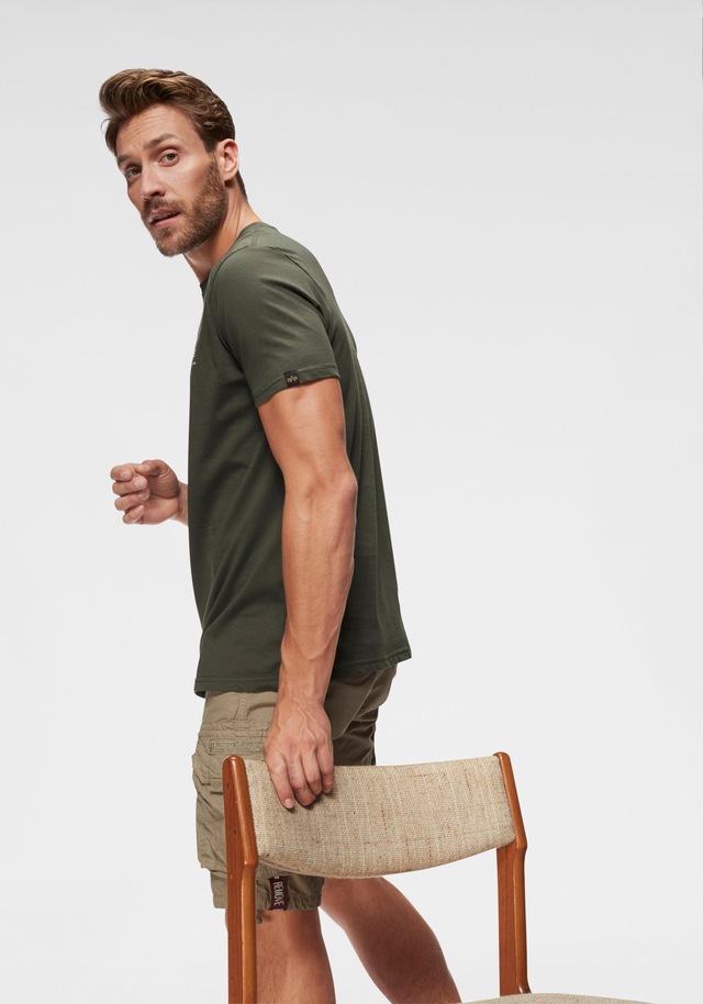 Alpha Industries Rundhalsshirt »BASIC T SMALL LOGO« Baumwolle, regular fit