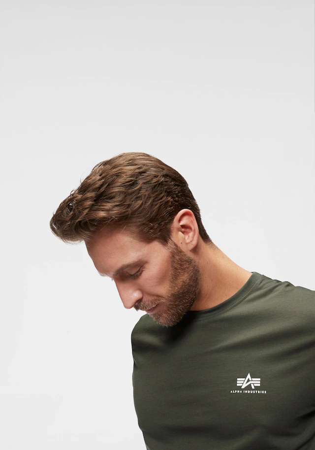 Alpha Industries Rundhalsshirt »BASIC T SMALL LOGO« Baumwolle, regular fit