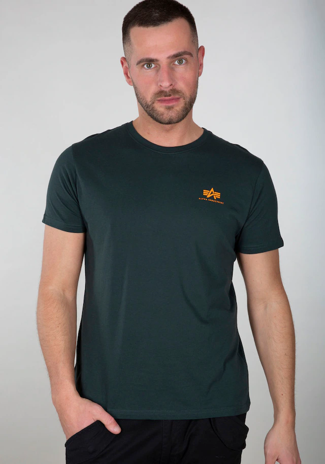 Alpha Industries Rundhalsshirt »BASIC T SMALL LOGO« Baumwolle, regular fit