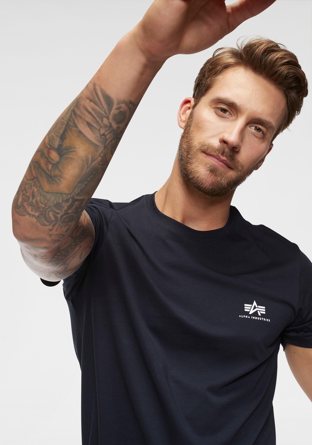 Alpha Industries Rundhalsshirt »BASIC T SMALL LOGO« Baumwolle, regular fit