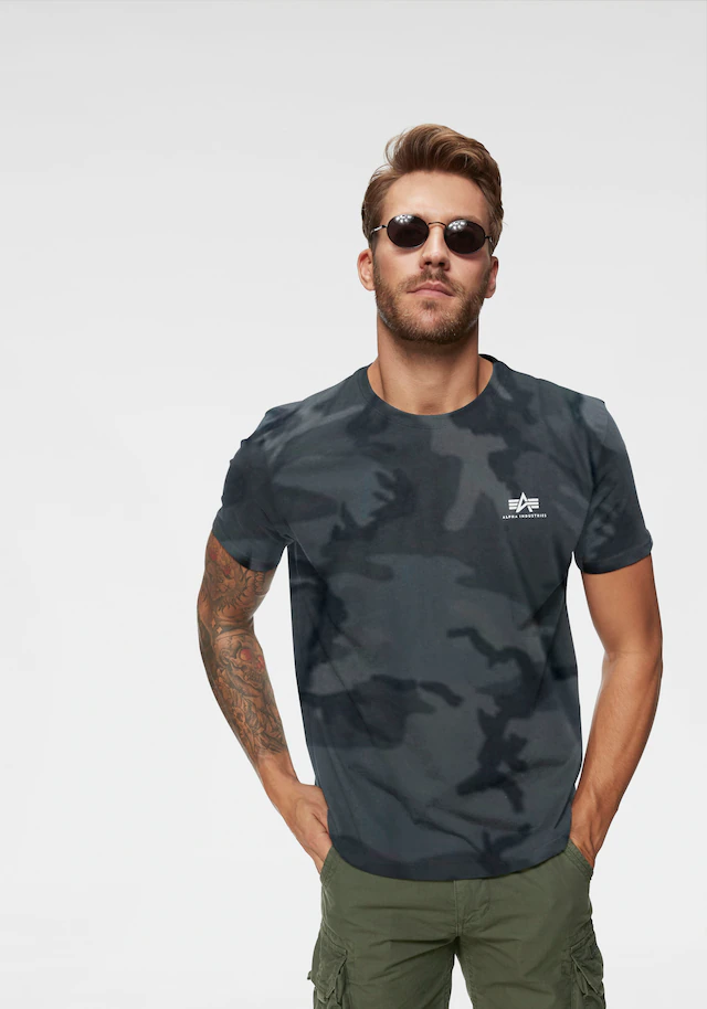Alpha Industries Rundhalsshirt »BASIC T SMALL LOGO« Baumwolle, regular fit