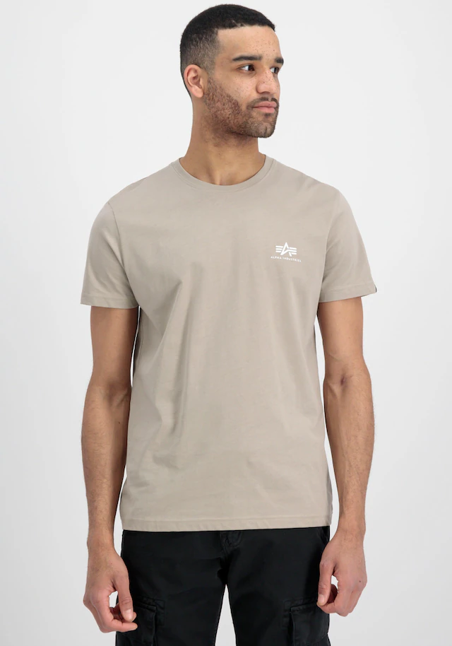 Alpha Industries Rundhalsshirt »BASIC T SMALL LOGO« Baumwolle, regular fit