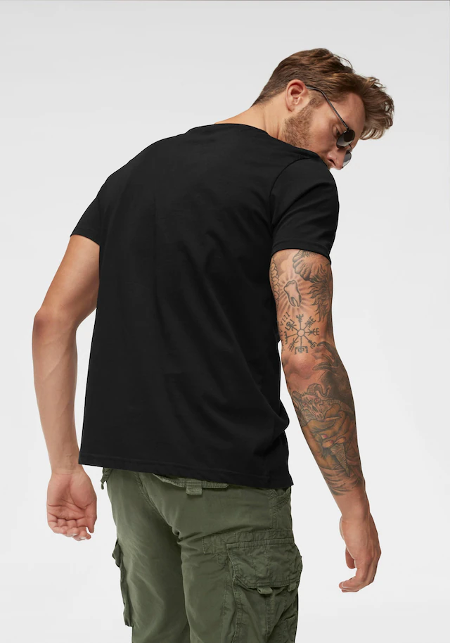 Alpha Industries Rundhalsshirt »BASIC T SMALL LOGO« Baumwolle, regular fit