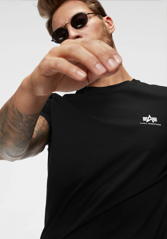 Alpha Industries Rundhalsshirt »BASIC T SMALL LOGO« Baumwolle, regular fit