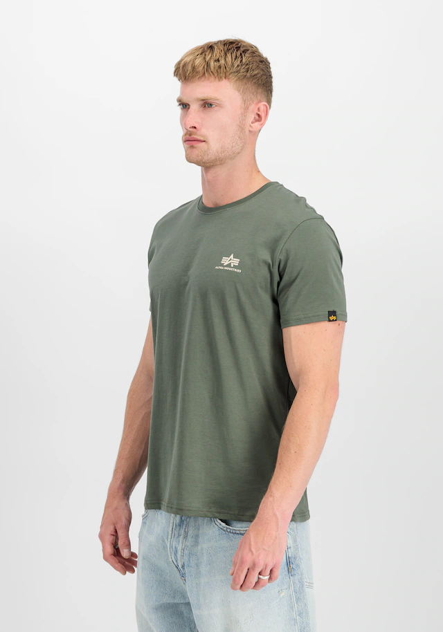 Alpha Industries Rundhalsshirt »BASIC T SMALL LOGO« Baumwolle, regular fit