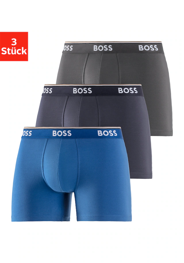 BOSS Boxer »Boxer 3 PACK« mit farblich passendem Webbund