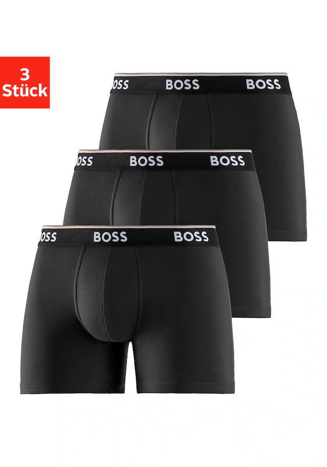 BOSS Boxer »Boxer 3 PACK« mit farblich passendem Webbund