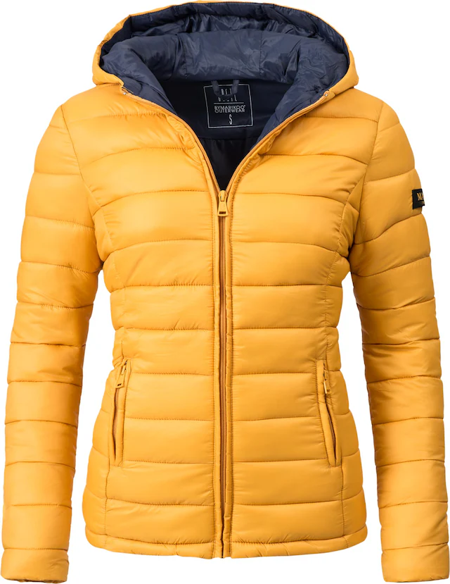 Marikoo Steppjacke »Luci« mit Kapuze modische Damen Übergangsjacke mit großer Kapuze