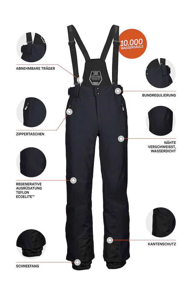Killtec Skihose »Enosh« Wasser- und winddicht, atmungsaktiv, verstellbare Taille, Kantenschutz