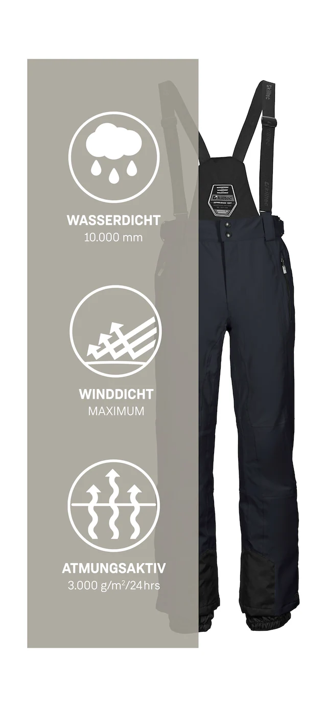 Killtec Skihose »Enosh« Wasser- und winddicht, atmungsaktiv, verstellbare Taille, Kantenschutz